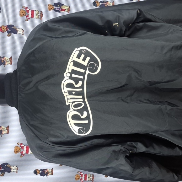 BMR Sports wear black & white spell out quilt lined 2XL full snap trucker jacket - Picture 1 of 8